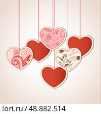 Decorative vector background with hearts for Valentine&rsquo;s day. Стоковая иллюстрация, агентство Ingram Publishing / Фотобанк Лори