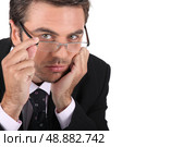 Businessman looking tired. Стоковое фото, агентство Ingram Publishing / Фотобанк Лори