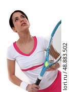 Attractive tennis player. Стоковое фото, агентство Ingram Publishing / Фотобанк Лори