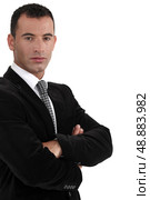 Businessman with his arms crossed. Стоковое фото, агентство Ingram Publishing / Фотобанк Лори