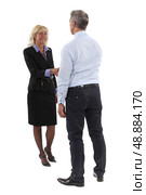 Two executives shaking-hands. Стоковое фото, агентство Ingram Publishing / Фотобанк Лори