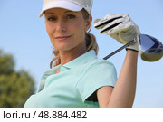 Female golf player. Стоковое фото, агентство Ingram Publishing / Фотобанк Лори