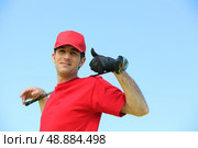 Golfer thumbs up. Стоковое фото, агентство Ingram Publishing / Фотобанк Лори