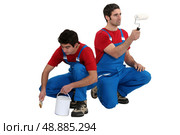 A team of painters. Стоковое фото, агентство Ingram Publishing / Фотобанк Лори