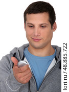 Man with a stopwatch. Стоковое фото, агентство Ingram Publishing / Фотобанк Лори