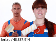 Decorating team. Стоковое фото, агентство Ingram Publishing / Фотобанк Лори