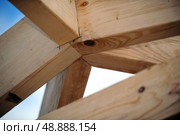 Wooden roof frame. Стоковое фото, агентство Ingram Publishing / Фотобанк Лори