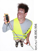 Electrocuted man. Стоковое фото, агентство Ingram Publishing / Фотобанк Лори