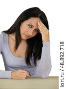 Woman with a headache. Стоковое фото, агентство Ingram Publishing / Фотобанк Лори