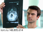 doctor watching X-ray. Стоковое фото, агентство Ingram Publishing / Фотобанк Лори