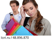 Student with a headache. Стоковое фото, агентство Ingram Publishing / Фотобанк Лори