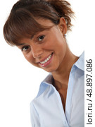 Portrait of a smiling woman. Стоковое фото, агентство Ingram Publishing / Фотобанк Лори