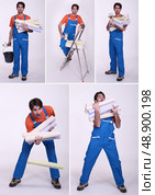 a clumsy worker. Стоковое фото, агентство Ingram Publishing / Фотобанк Лори