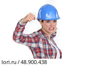 Angry old woman. Стоковое фото, агентство Ingram Publishing / Фотобанк Лори