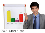 Man explaining graph. Стоковое фото, агентство Ingram Publishing / Фотобанк Лори