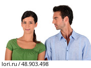handsome guy looking at partner. Стоковое фото, агентство Ingram Publishing / Фотобанк Лори
