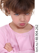 Angry little girl. Стоковое фото, агентство Ingram Publishing / Фотобанк Лори