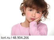 Cute little girl pouting. Стоковое фото, агентство Ingram Publishing / Фотобанк Лори
