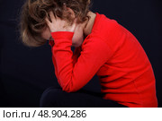 Little girl looking sad. Стоковое фото, агентство Ingram Publishing / Фотобанк Лори