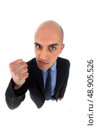 Angry bald businessman. Стоковое фото, агентство Ingram Publishing / Фотобанк Лори