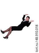 Businesswoman falling backwards. Стоковое фото, агентство Ingram Publishing / Фотобанк Лори