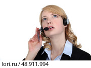 Telephone operator. Стоковое фото, агентство Ingram Publishing / Фотобанк Лори