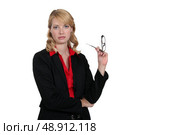 Seductive blond office worker. Стоковое фото, агентство Ingram Publishing / Фотобанк Лори