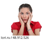 woman having a headache. Стоковое фото, агентство Ingram Publishing / Фотобанк Лори