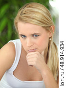 Portrait of a pouting girl. Стоковое фото, агентство Ingram Publishing / Фотобанк Лори