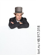 Man in a top hat. Стоковое фото, агентство Ingram Publishing / Фотобанк Лори