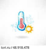 hot thermometer grunge icon. Стоковая иллюстрация, агентство Ingram Publishing / Фотобанк Лори