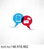 Cellphone and message icon. Стоковая иллюстрация, агентство Ingram Publishing / Фотобанк Лори
