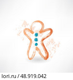 gingerbread man grunge icon. Стоковая иллюстрация, агентство Ingram Publishing / Фотобанк Лори