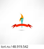 torch with red tape. Стоковая иллюстрация, агентство Ingram Publishing / Фотобанк Лори