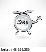 helicopter grunge icon. Стоковая иллюстрация, агентство Ingram Publishing / Фотобанк Лори