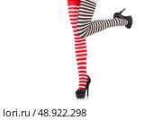 Striped leggings isolated on the white. Стоковое фото, агентство Ingram Publishing / Фотобанк Лори