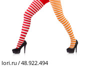 Striped leggings isolated on the white. Стоковое фото, агентство Ingram Publishing / Фотобанк Лори