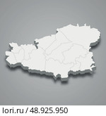 3d isometric map of Kanta-Hame is a region of Finland. Стоковая иллюстрация, иллюстратор Максим Гребешков / Фотобанк Лори