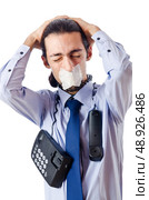 Businessman with his lips sealed. Стоковое фото, агентство Ingram Publishing / Фотобанк Лори