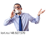 Censorship concept with tight lipped businessman. Стоковое фото, агентство Ingram Publishing / Фотобанк Лори