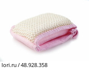 pink bath wisp isolated on white background. Стоковое фото, агентство Ingram Publishing / Фотобанк Лори