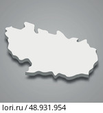 3d isometric map of Bac Ninh Province of Vietnam. Стоковая иллюстрация, иллюстратор Максим Гребешков / Фотобанк Лори