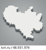 3d isometric map of Binh Duong Province of Vietnam. Стоковая иллюстрация, иллюстратор Максим Гребешков / Фотобанк Лори