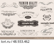 Old style frames and labels/ Retro floral ornaments/ Vintage  borders and other elements. Стоковая иллюстрация, агентство Ingram Publishing / Фотобанк Лори