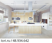 modern kitchen interior (CG concept) . Стоковое фото, агентство Ingram Publishing / Фотобанк Лори