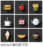 Food and dring icons set vector illustration. Стоковая иллюстрация, агентство Ingram Publishing / Фотобанк Лори