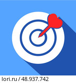 Dart in the dartboard center icon isolated vector illustration. Стоковая иллюстрация, агентство Ingram Publishing / Фотобанк Лори