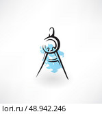 compasses grunge icon. Стоковая иллюстрация, агентство Ingram Publishing / Фотобанк Лори