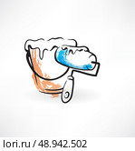 roller and paint grunge icon. Стоковая иллюстрация, агентство Ingram Publishing / Фотобанк Лори