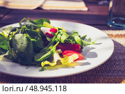 Salad on a table at a barbecue. Стоковое фото, агентство Ingram Publishing / Фотобанк Лори